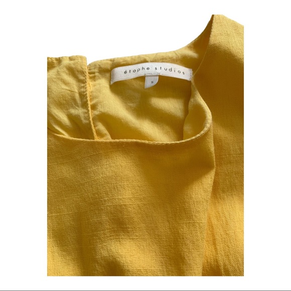 etophe studios yellow wrap dress size small - Picture 2 of 6